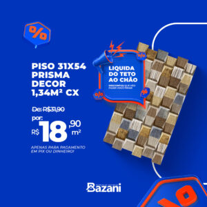 Piso 31x54 Prisma Decor 1,34M² CX